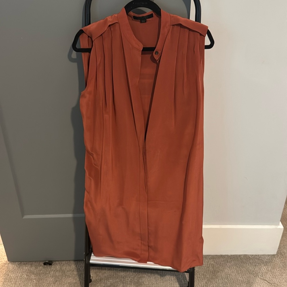 AllSaints Burnt Orange Dress